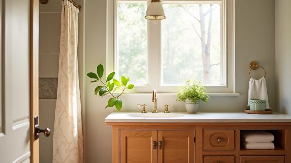 Profitez d'un meuble salle de bain en bois pour un style naturel