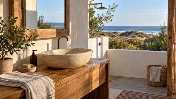 Top inspirations de meubles en bois pour salles de bain naturelles